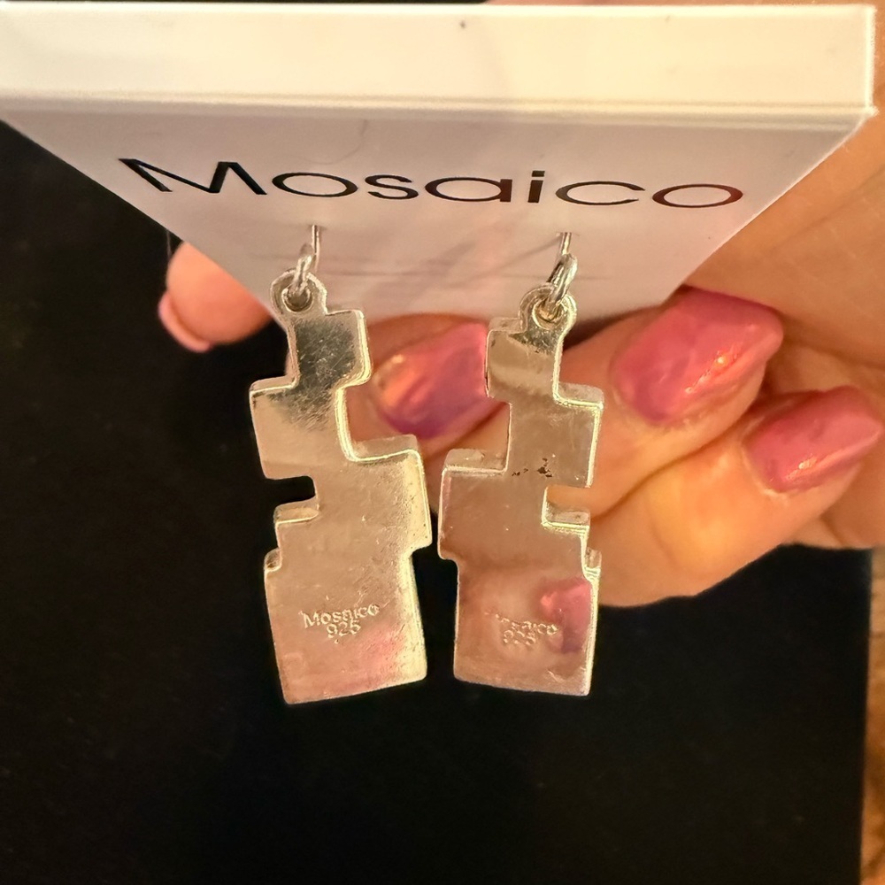 NWT Gorgeous Austrian Crystal / 925 Silver necklace & earrings from Mosaico - Picture 10 of 12